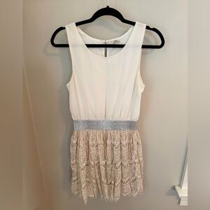 Pins & Needles White and Cream Aline Dress